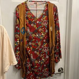 spirit Halloween hippie dress costume